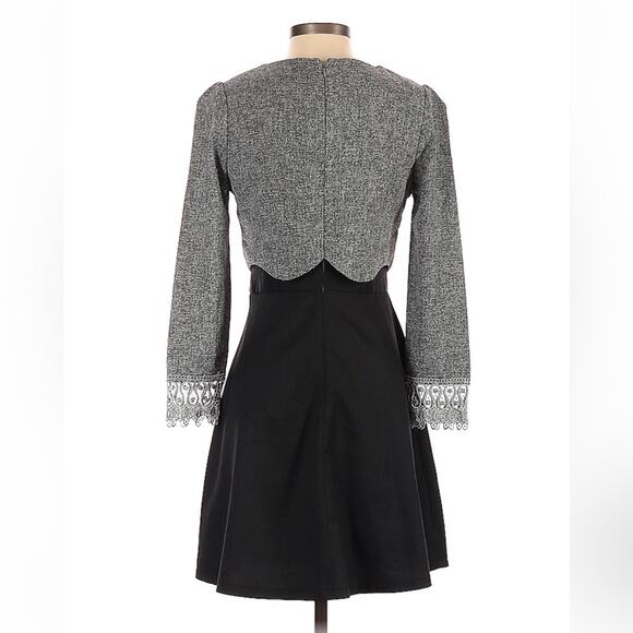 Romance and Luxury Chic line long sleeve fit and flare dress, small - Picture 2 of 8